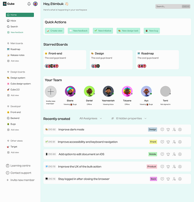 Workspace Dashboard dashboard figma ui design uiux design web design workspace dashboard