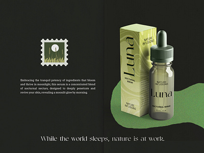 Luna - Brand Identity, Packaging & Art Direction brand identity brand narrative branding graphic design logo package packaging product serum skin care storytelling