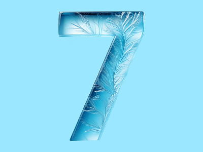 Seven counting crystal numbers digits fun graphic design ice counting ice digits ice numbers numbers seven