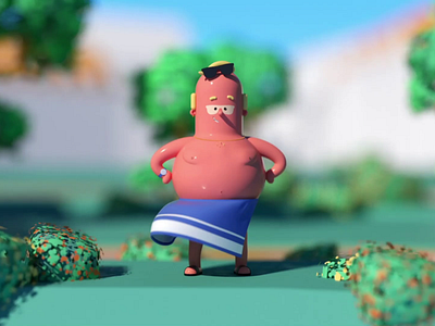 3D Beach Boy 3d 3d character animation character cinema4d motion graphics