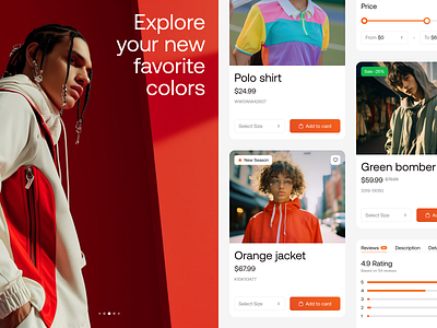 Bold Colors in eCommerce Design – Eye-Catching UI for Fashion Re commerce design ecommerce ecommerce store ecommerce ui ecommerce website design estore graphic design interface landing page marketplace online shop shopping startup store store homepage ui ui design ux webdesign