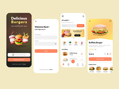 BURGERITO app branding design f figma logo ui