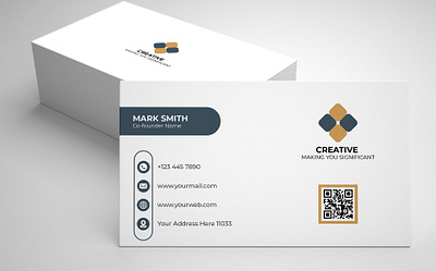 Double-Sided Creative Business Card Design branding graphic design ui