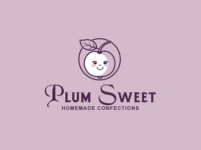 Sweet Shop Logo branding design graphic design logo logodesign logomaker logos modernlogo plum logo plum sweet logo sweet logo sweet shop logo