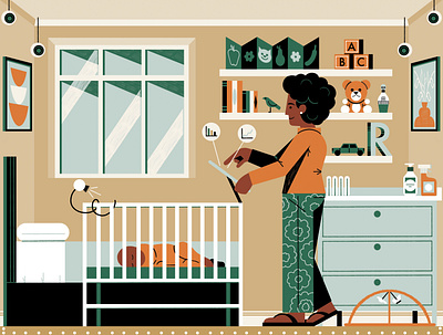 Good Housekeeping - The Nursery of the Future colour design editorial editorial illustration illustration print