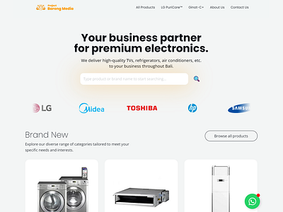 B2B Website Electronic Supplier in Bali - Project Barong Media b2b elementor mobile php responsive design search field website woocomerce wordpress