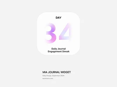 Journal Widget ai animation branding design digital design ios ui ux widget