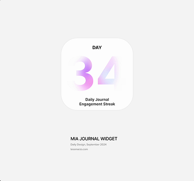 Journal Widget ai animation branding design digital design ios ui ux widget