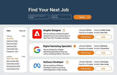 Daily UI #050 challenge dailyui job listing