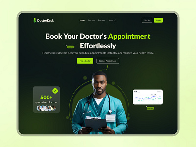 Doctor Appointment Booking Website Design. appointment appointment booking website clean ui doctor doctor appointment booking doctor appointment website graphic design logo product design semple ux typography ui ui ux design ux visual design web design