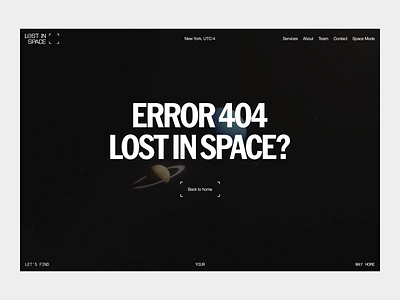 Lost In Space (404 Page) 🔊 2024 trends 3d 404 404 page animation branding design error page graphic design grid layout motion graphics typo typography ui ui elements uidesign ux web web design