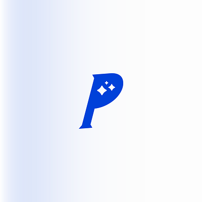 P cleaning company icon logo minimal p typelogo