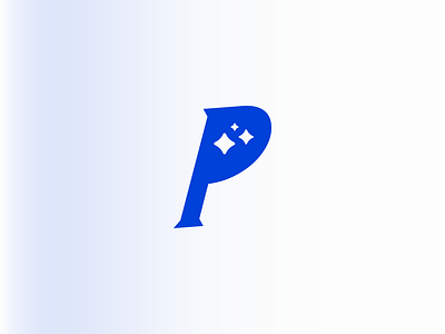 P cleaning company icon logo minimal p typelogo