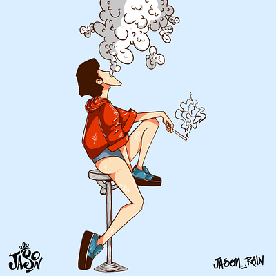 Rebel to be Free artist freedom illustration illustrator procreate procreate illustration rebel smoking unhinged women illustration