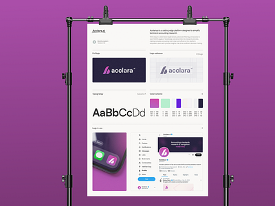 Acclara.ai Logo Guidelines acclara ai brandidentity branding colorpalette logo logo guidelines logomark onlogo purple typography