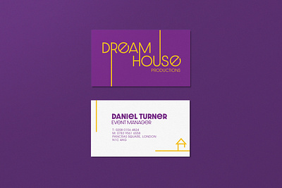 Dream House Productions - Business Card brand business card design graphic design identity logo mockup stationery