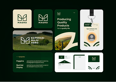 🌱 Koperasi MAGRO Logo & Branding agro agronomy brand brand identity branding energy logo nature plant vegan