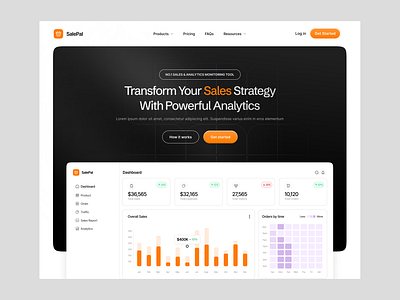 Sales Analytics Landing Page design landingpage sales analytics ui uiux website