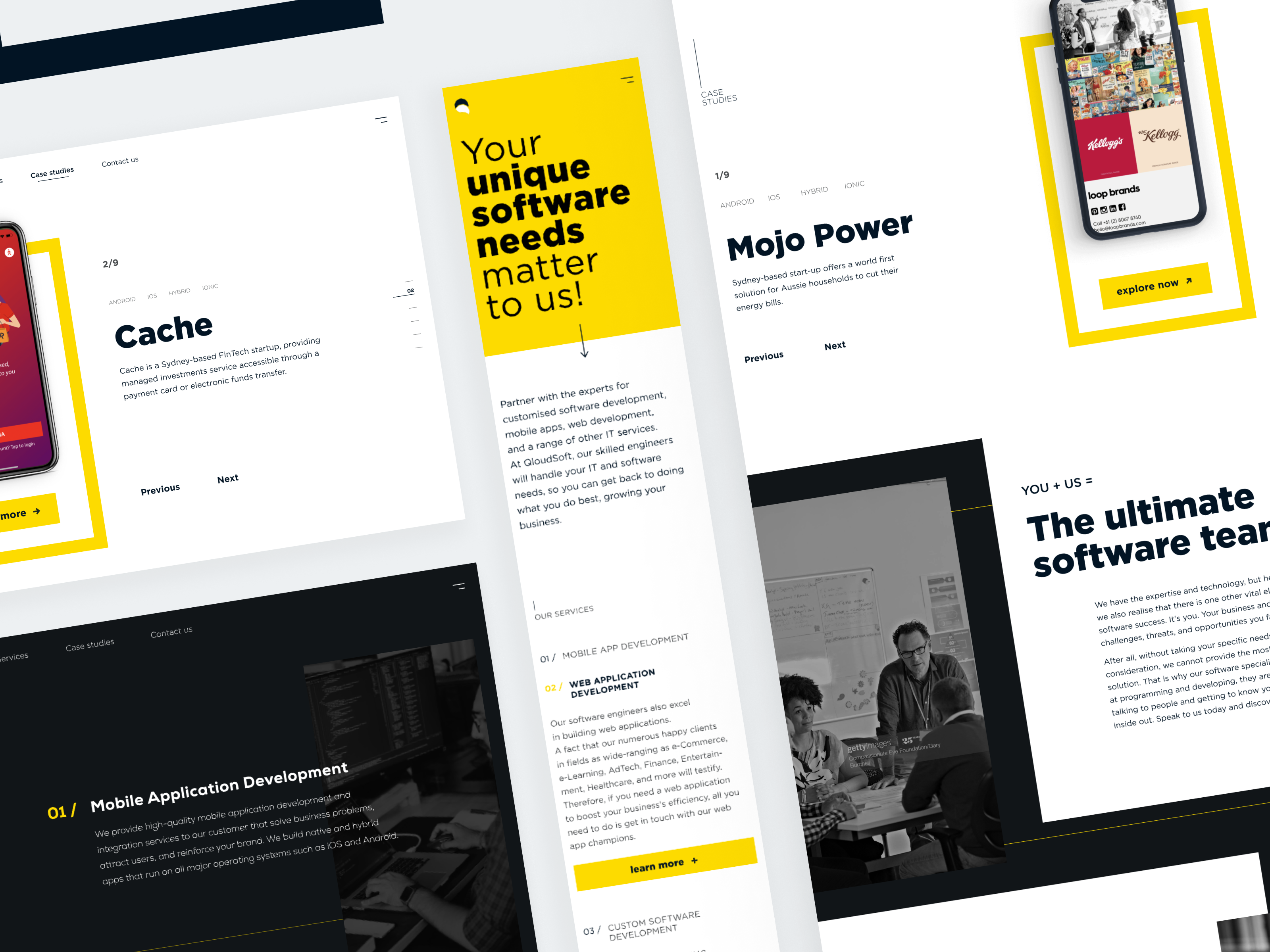 IT company website design clean figma logo minimalism prototyping responsive ui web