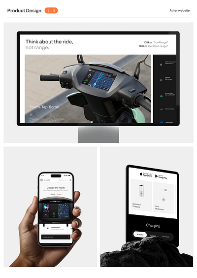 ATHER WEB DESIGN ather branding clean design ev design ev vehicle ev web design graphic design modern design ui user experience user interface ux web design