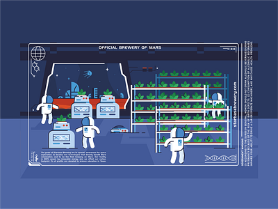 Starhopped beer branding brewing craft beer design earth graphic design hops icon icon set illustration ipa logo mars plant robot space space station travel vector