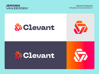 Clevant Ventures - Logo Design approve branding checkmark clevant creative logo gradient logo invest jeroen van eerden logo logo design logo designer logos modern logo design rotation venture logo ventures visual identity design