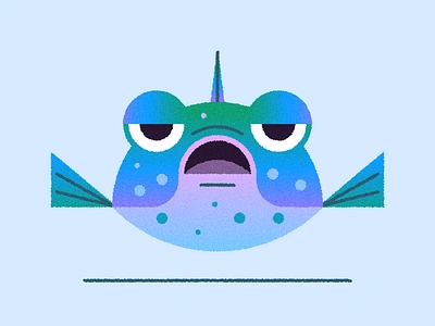 Stupid Fish animal character design creature fish illustration ocean sea sea life summer