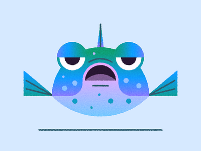 Stupid Fish animal character design creature fish illustration ocean sea sea life summer