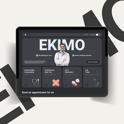 Medical Website: EKIMO Web Application medical website ui