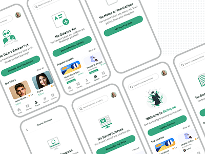 Empty State for SkillSpire Learning App accessibility android app design app ui design courses education empty states errors states learning app mobile app ui no data notes tutors ui ui design ux ux design