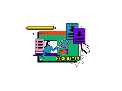 Recruitment 2D Animation 2d animation candidate career employment flat gif hiring hr illustration job application job interview job search lottie motion recruitment recruitment agency recruitment process resume woman