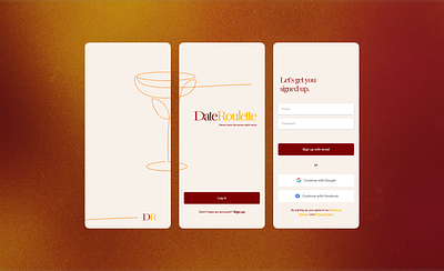DateRoulette — Daly UI Challenge #001 (Signup flow) branding dailyui design