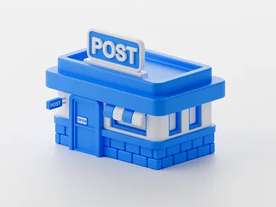 Post Office 3d 3d art 3d artist blender blender3d design office post post office render