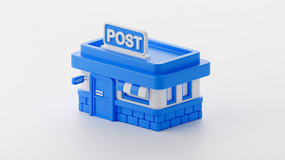 Post Office 3d 3d art 3d artist blender blender3d design office post post office render