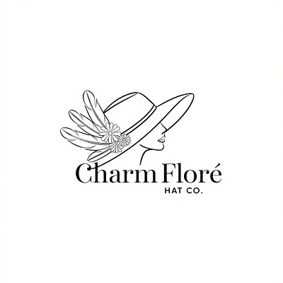 Logo Design Brief for Charm Floré Hat Co. 3d branding graphic design logo