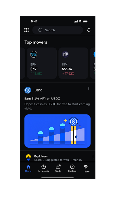 Crypto App redesign app redesign mobile mobile ui redesign ui