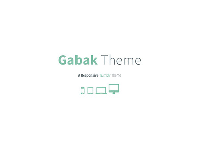 Gabak - Responsive Tumblr Theme
