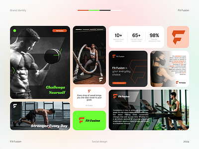 Fitness and Gym Branding and Website Design body health branding coaching design figma fitness gym landing page logo online posts responsive social ui ux