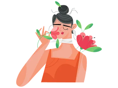 Self love art artwork charachter flat girl graphic design illustration ui