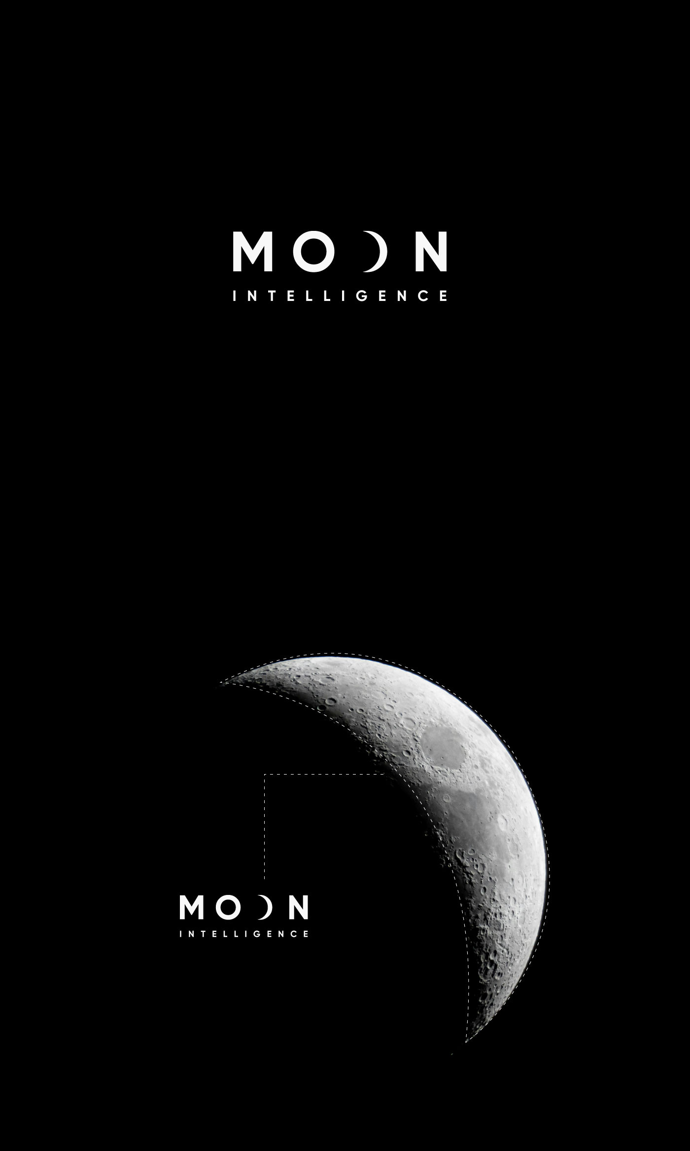 Moon Intelligence Logo brand design graphic design identity logo moon moon intelligence typography