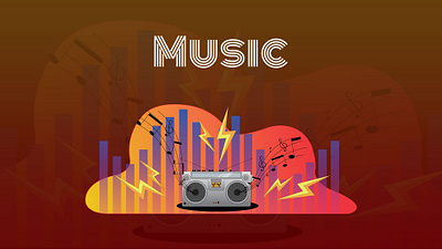 Music vector Illustration digital art graphic design illustration illustrator music vector