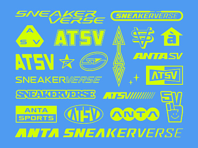 SNEAKERVERSE branding design graphic design illustration lettering logo sneaker sports design sv typeface typography verse