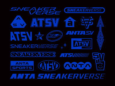 SNEAKERVERSE branding design graphic design illustration lettering logo sneaker sports design sv typeface typography verse