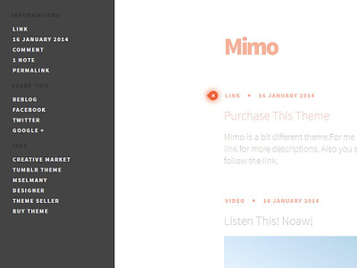Mimo - Clean Tumblr Theme