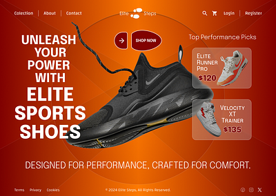 Shoes Landing Page figma landing landing page shoes site web webdesign