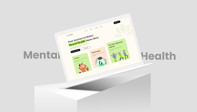 Mental Health Website Landing Page 2024 landing page meantal health mental health landing page mental health mockup mental health ui mental health website mental health design modern mental health website