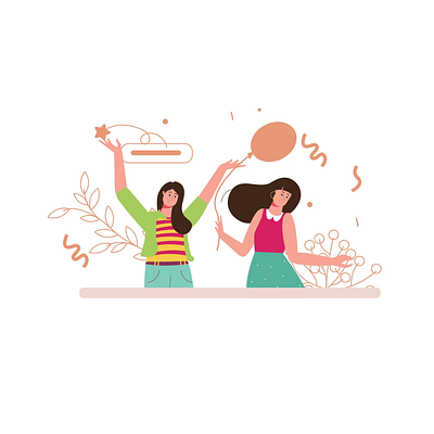 Celebration 2D Animation 2d animation birthday celebration characters confetti event festival flat friends fun happiness illustration joy motion party woman