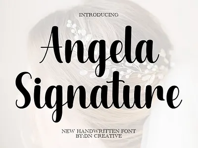 Angela Signature Font crafting font cute font handwritten monoline new font script script font