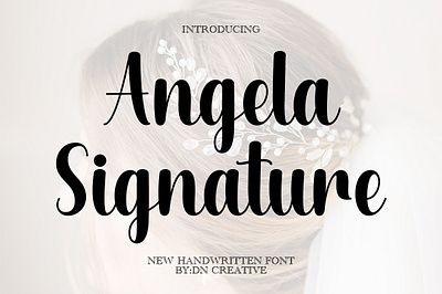 Angela Signature Font crafting font cute font handwritten monoline new font script script font