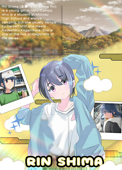 Yuru camp motion - Rin Shima animation anime design graphic design illustration motion graphics